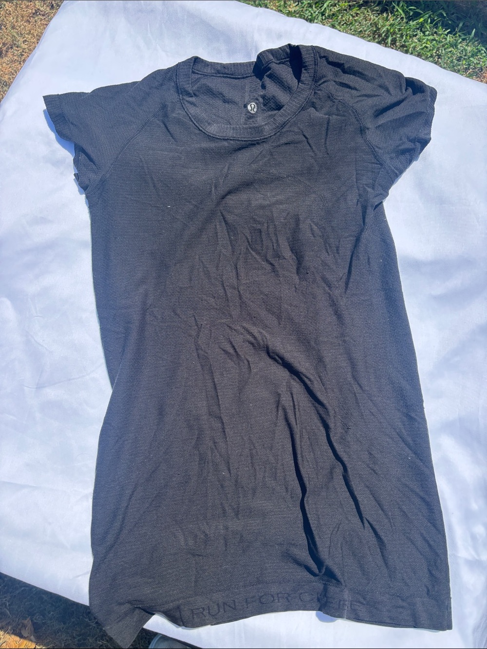 lululemon athletica Black Short-Sleeve Athletic Tee